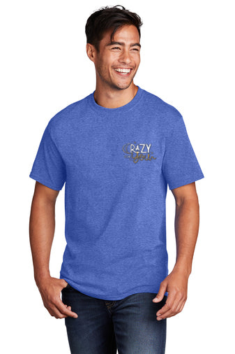 CRAZY FOR YOU - Adult Cotton Tee - Heather Royal - PC54