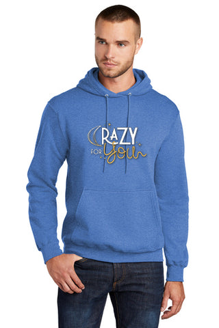 CRAZY FOR YOU - Adult Pullover Sweatshirt - Heather Royal - PC78H