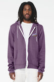 Charlie & The Chocolate Factory - Unisex Fleece Full Zip-Up Sweatshirt - Heather Purple - BC3739