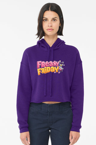 Freaky Friday - Women's Cropped Fleece Hoodie - Team Purple - BC7502