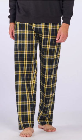 LION KING JR - Men's Flannel Pant - Black/Gold Plaid - BM6624