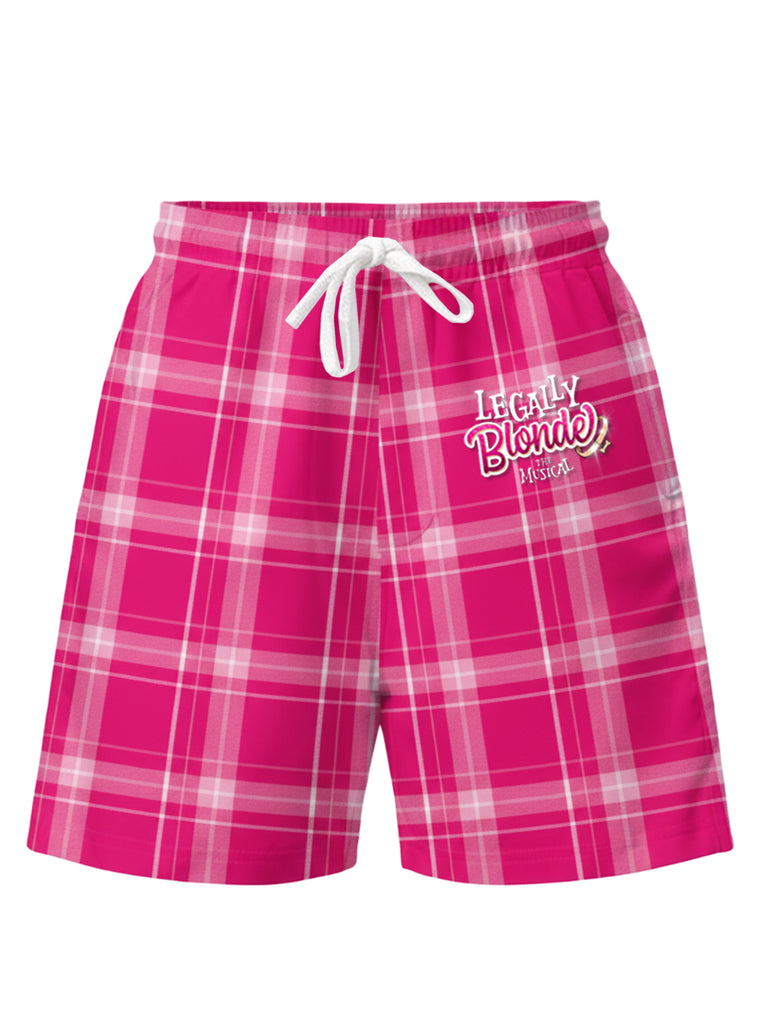LEGALLY BLONDE - Oversized Flannel Short - Pink Carnegie Plaid - BU6703