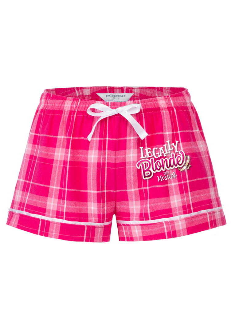 LEGALLY BLONDE - Women's Flannel Short - Pink Carnegie Plaid - BW6501
