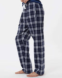Matilda - Ladies Flannel Pant - Navy Silver Plaid  - BW6620