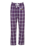Charlie & The Chocolate Factory - Ladies Flannel Pant - Purple/White Plaid - BW6620