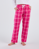 LEGALLY BLONDE - Ladies Flannel Pant - Pink Carnegie Plaid  - BW6620