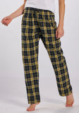 LION KING JR - Ladies Flannel Pant - Black/Gold Plaid - BW6620