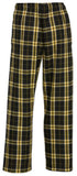 LION KING JR - Ladies Flannel Pant - Black/Gold Plaid - BW6620