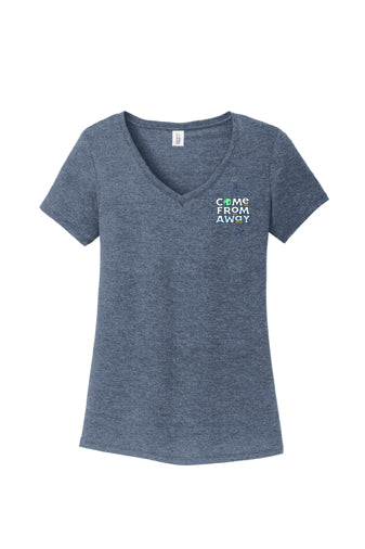 Come From Away - Ladies V-Neck Tee - Navy Frost - DM1350L