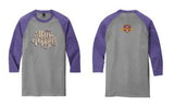 CMT Academy - 3/4 Sleeve Raglan - Purple/Grey Frost - DM136 - PERFORMERS ONLY