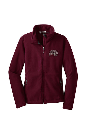 How to Train Your Dragon - Ladies Fleece Jacket - Maroon - L217