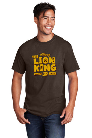 LION KING JR - Adult Cotton Tee - Dark Brown - PC54