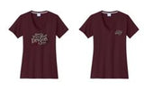 How to Train Your Dragon - Ladies V-Neck Tee - Maroon - LPC381V