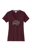 How to Train Your Dragon - Ladies V-Neck Tee - Maroon - LPC381V