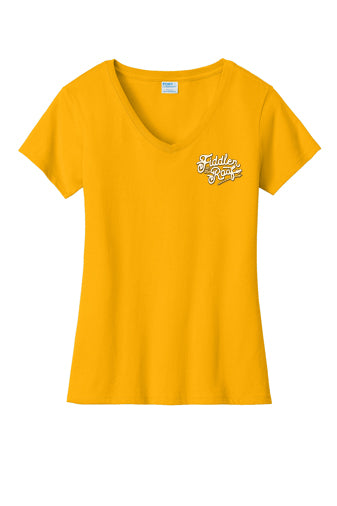 Fiddler - Ladies V-Neck Tee - Bright Gold - LPC450V