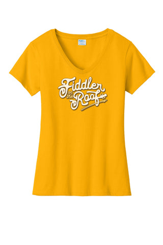 Fiddler - Ladies V-Neck Tee - Bright Gold - LPC450V