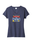 Spelling Bee - Ladies V-Neck Tee - Team Navy Heather - LPC455V