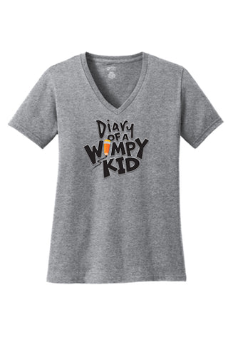 Diary of a Wimpy Kid - Ladies V-Neck Tee - Athletic Heather - LPC54V