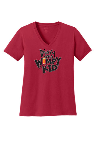 Diary of a Wimpy Kid - Ladies V-Neck Tee - Red - LPC54V