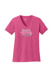LEGALLY BLONDE - Ladies V-Neck Tee - Sangria - LPC54V