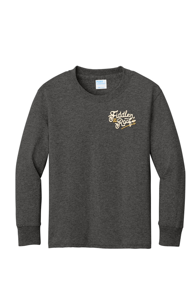 Fiddler - Youth Long Sleeve Tee - Dark Heather Grey - PC54YLS