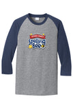 Spelling Bee - 3/4 Sleeve Raglan Tee - Athletic Heather/ Navy - PC55RS