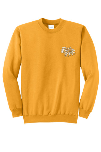 Fiddler - Adult Crewneck Sweatshirt - Gold - PC78