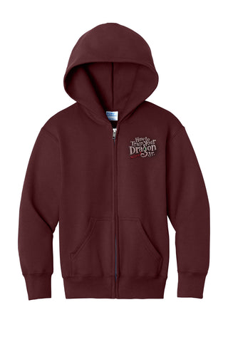 How to Train Your Dragon - Youth Full Zip-Up - Maroon - PC78YZH