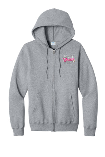 LEGALLY BLONDE - Adult Full Zip-Up Sweatshirt - Athletic Heather - PC78ZH