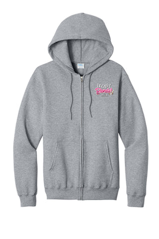 LEGALLY BLONDE - Adult Full Zip-Up Sweatshirt - Athletic Heather - PC78ZH