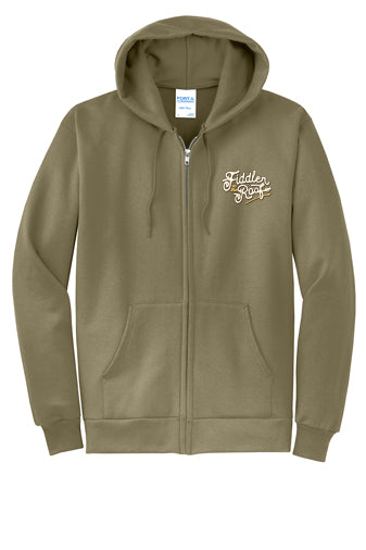 Fiddler - Adult Full Zip-Up Sweatshirt - Coyote Brown - PC78ZH