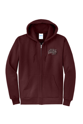 How to Train Your Dragon - Full Zip-Up Sweatshirt - Maroon - PC78ZH
