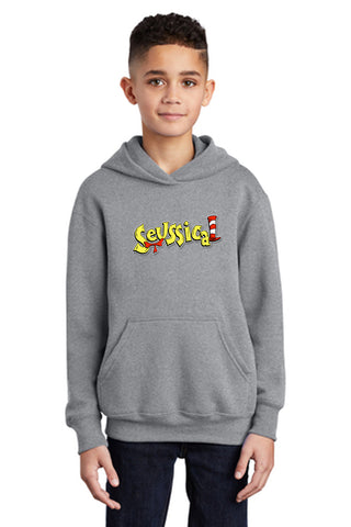 SEUSSICAL 2024 - Youth Pullover Sweatshirt - Athletic Heather - PC90YH