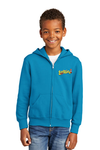 SEUSSICAL 2024 - Youth Full Zip-Up Sweatshirt - Neon Blue - PC90YZH