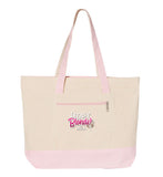 LEGALLY BLONDE - 19L Zippered Tote - Natural/Light Pink - Q1300