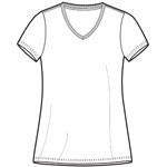 Come From Away - Ladies V-Neck Tee - Navy Frost - DM1350L